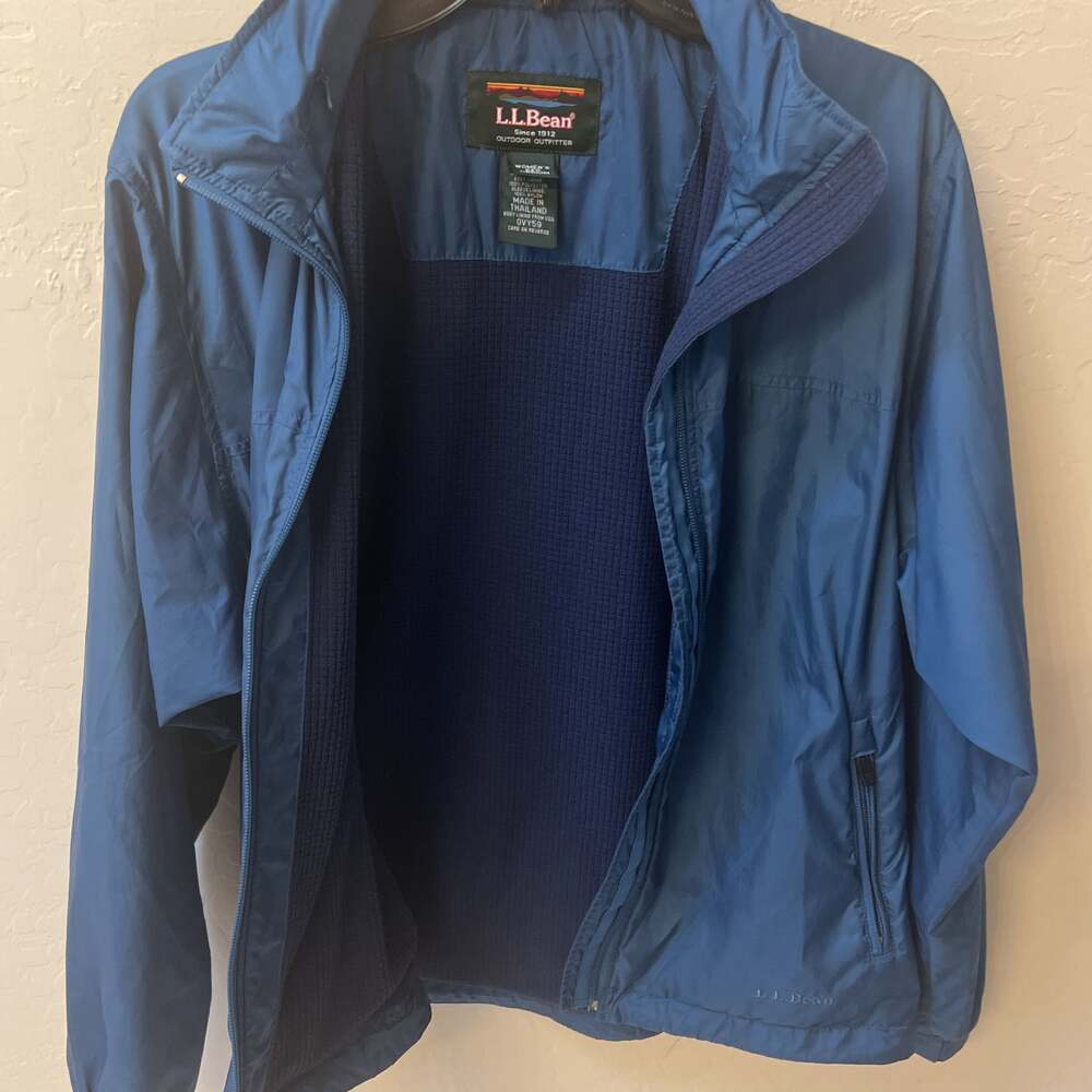 L.L.Bean Women’s Blue Fleece Lined Full Zip Jacket Medium - Picture 6 of 12